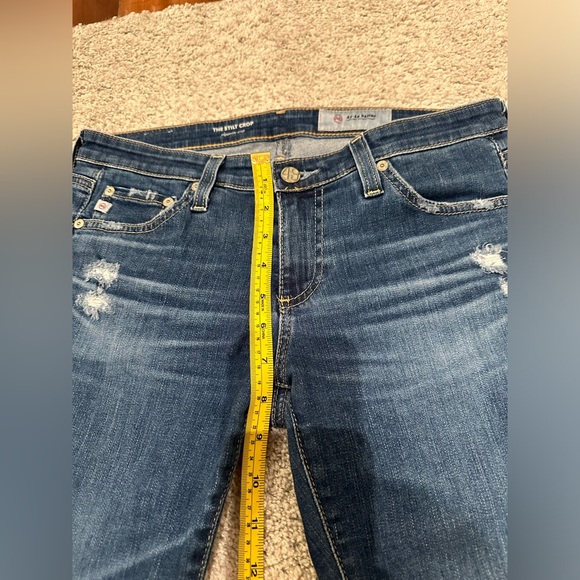 AG Adriano Goldschmied Denim Jeans - The Stilt Crop Cigarette Crop - Size 28 - Picture 6 of 8